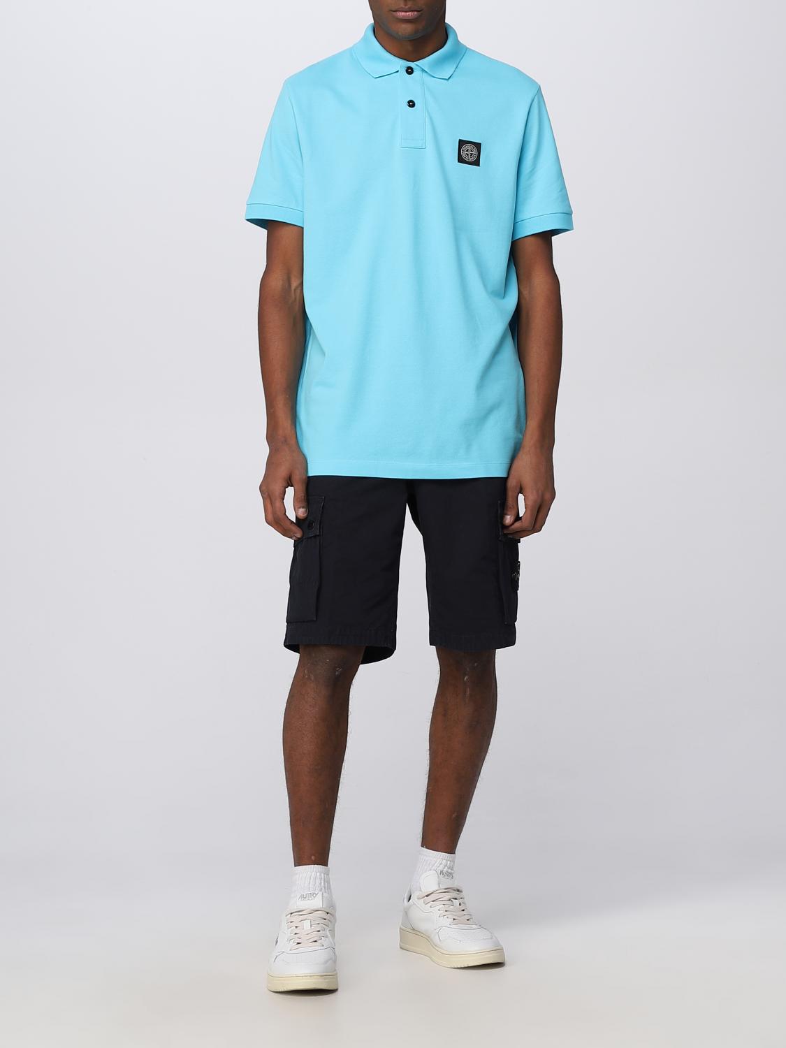STONE ISLAND POLO: Polo Stone Island in cotone stretch, Turchese - Img 2