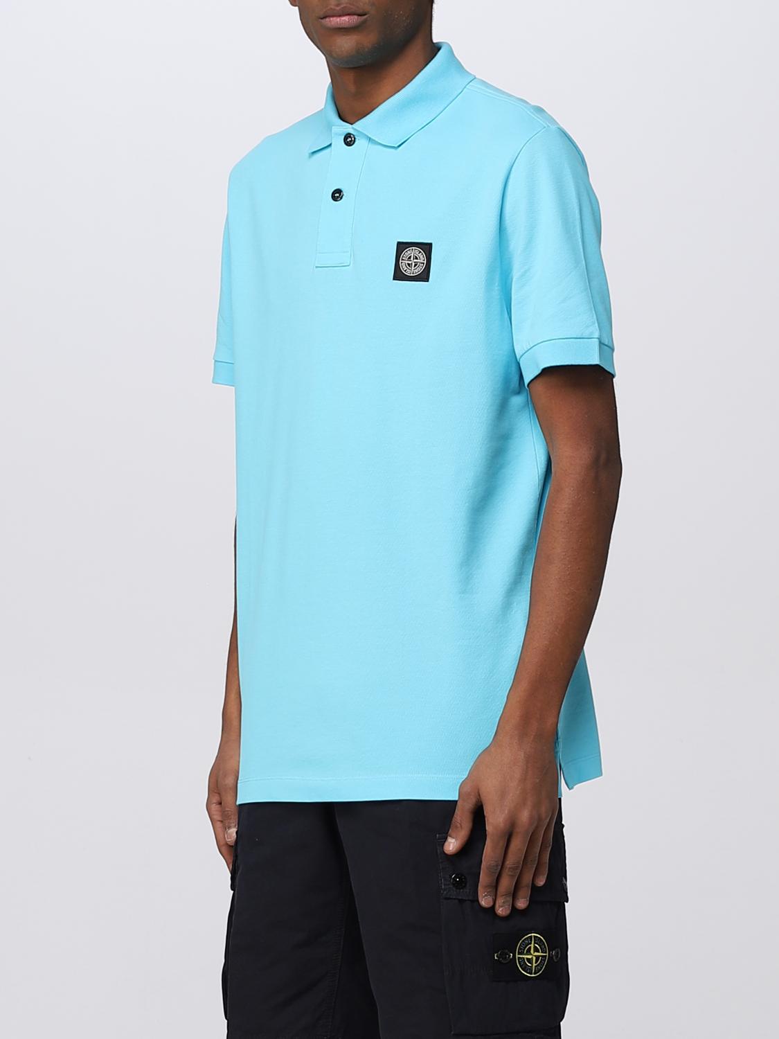 STONE ISLAND POLO: Polo Stone Island in cotone stretch, Turchese - Img 4