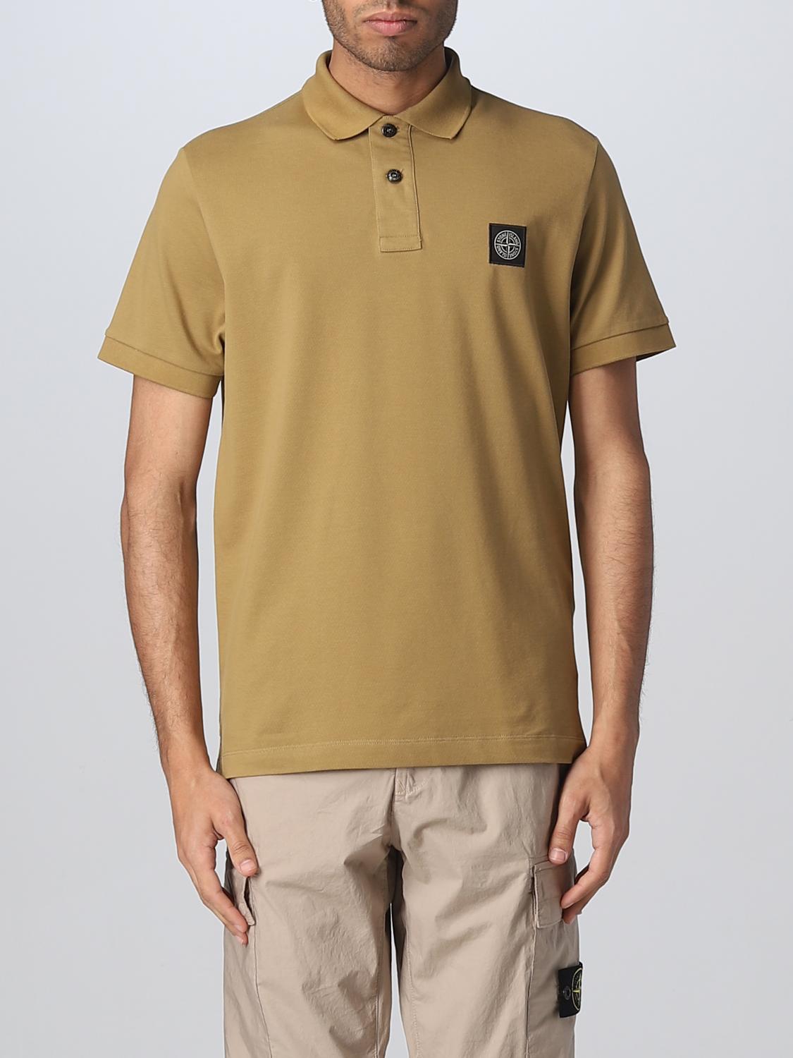 STONE ISLAND POLO: Polo Stone Island in cotone stretch, Beige - Img 1