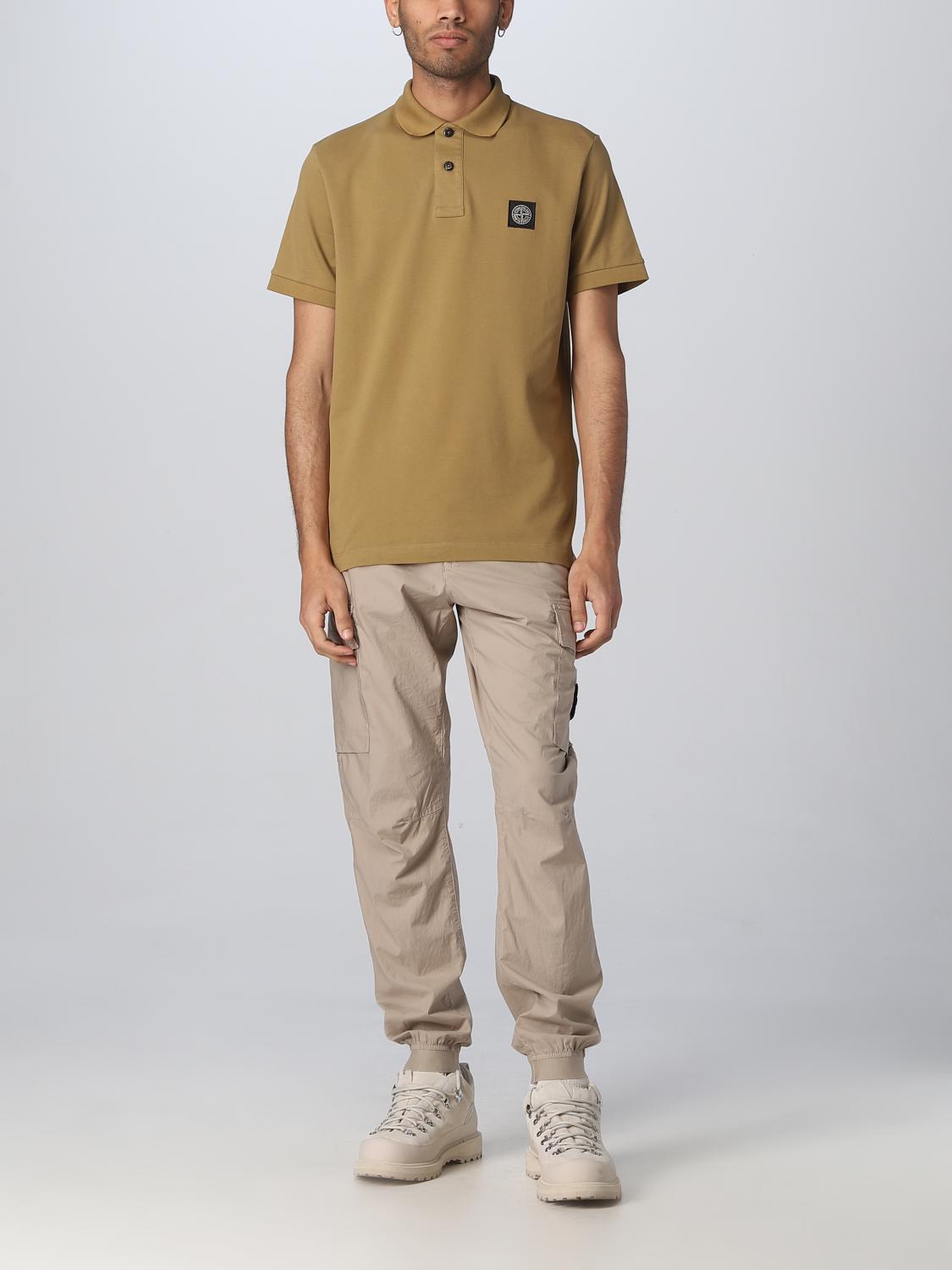 STONE ISLAND POLO: Polo Stone Island in cotone stretch, Beige - Img 2