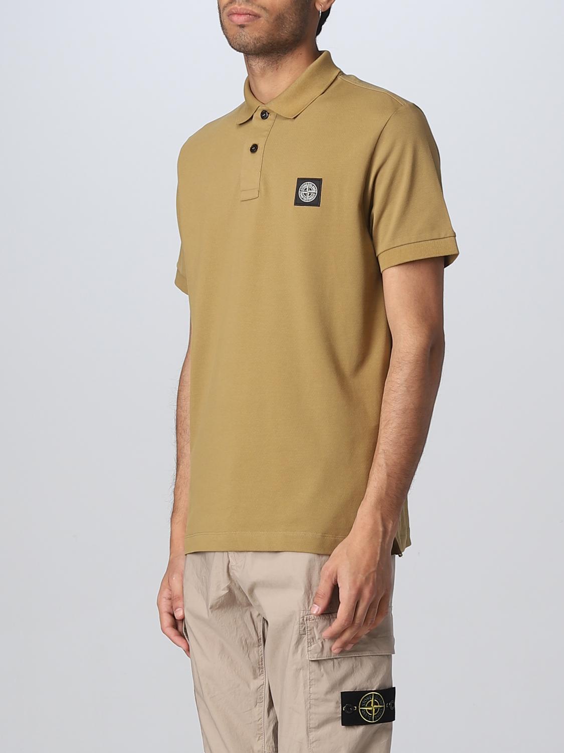 STONE ISLAND POLO: Polo Stone Island in cotone stretch, Beige - Img 4