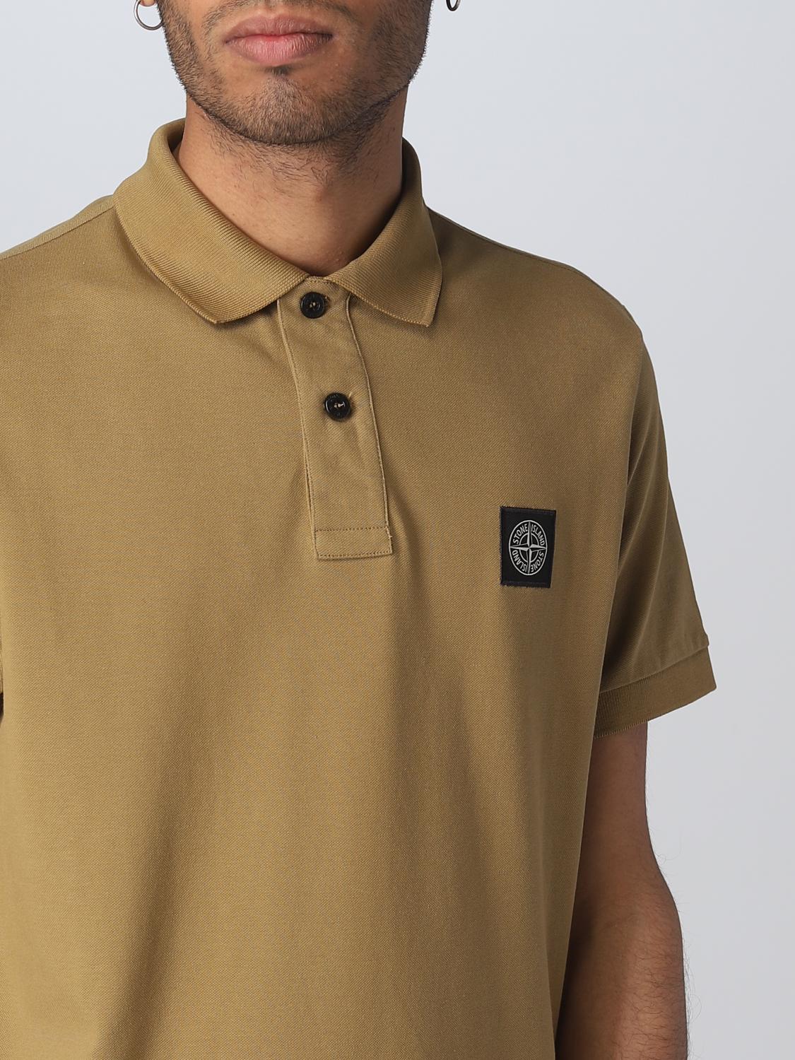 STONE ISLAND POLO: Polo Stone Island in cotone stretch, Beige - Img 5