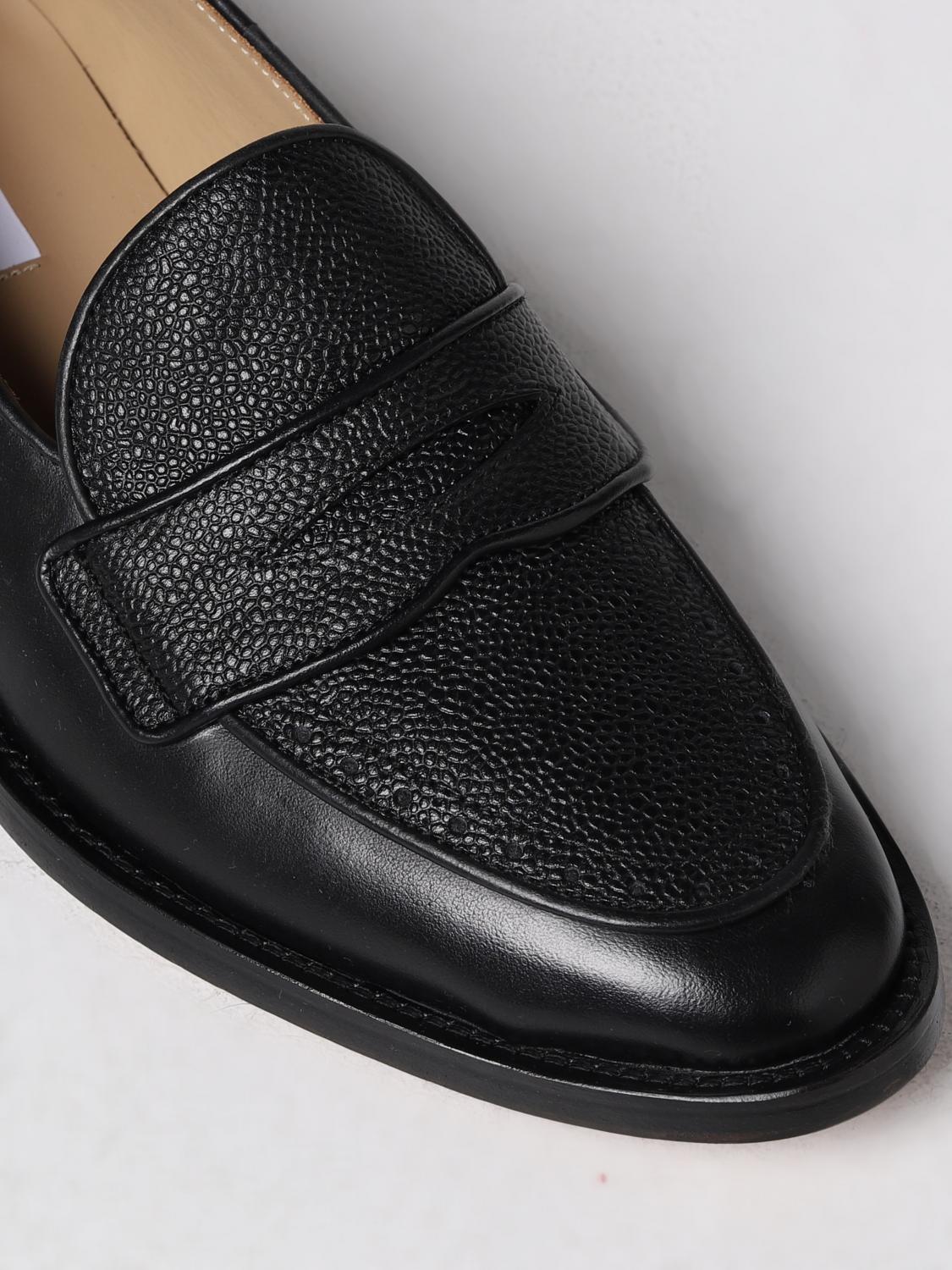 THOM BROWNE LOAFERS: Thom Browne moccasin in leather, Black - Img 4