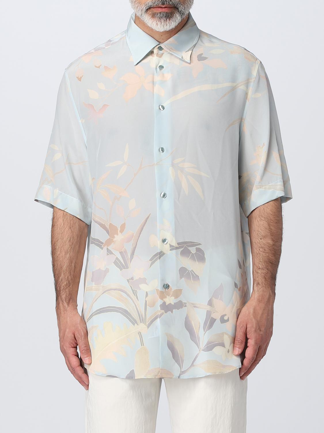 ETRO CAMICIA: Camicia Etro in seta, Azzurro - Img 1