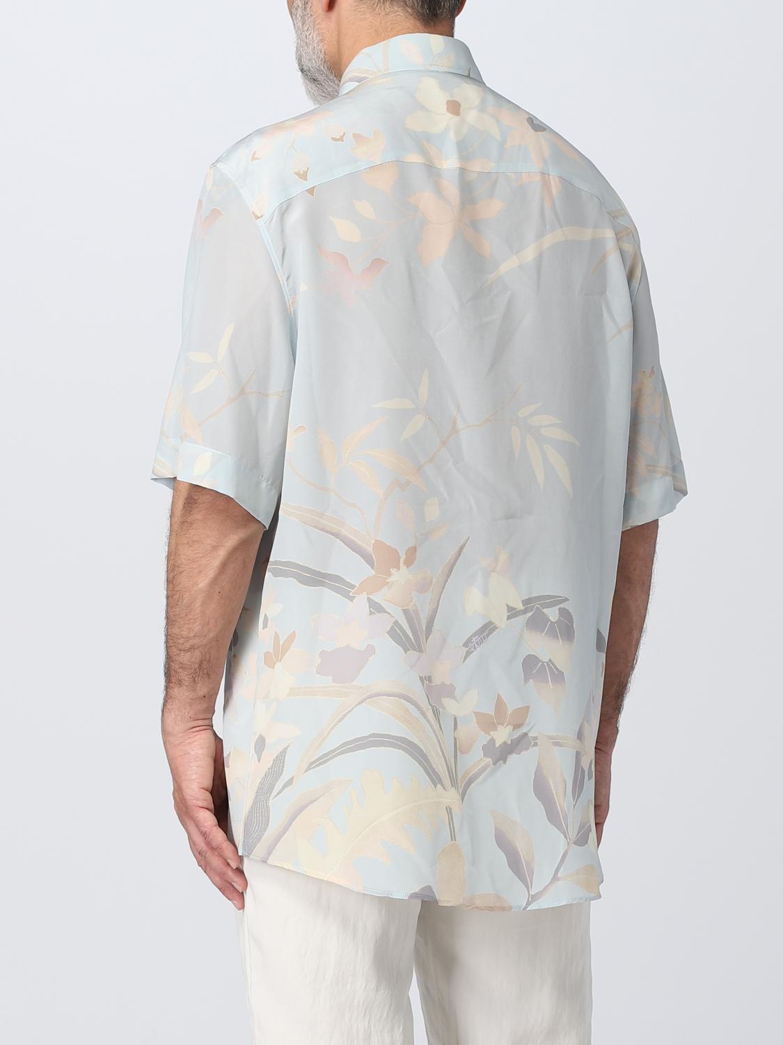 ETRO CAMICIA: Camicia Etro in seta, Azzurro - Img 3
