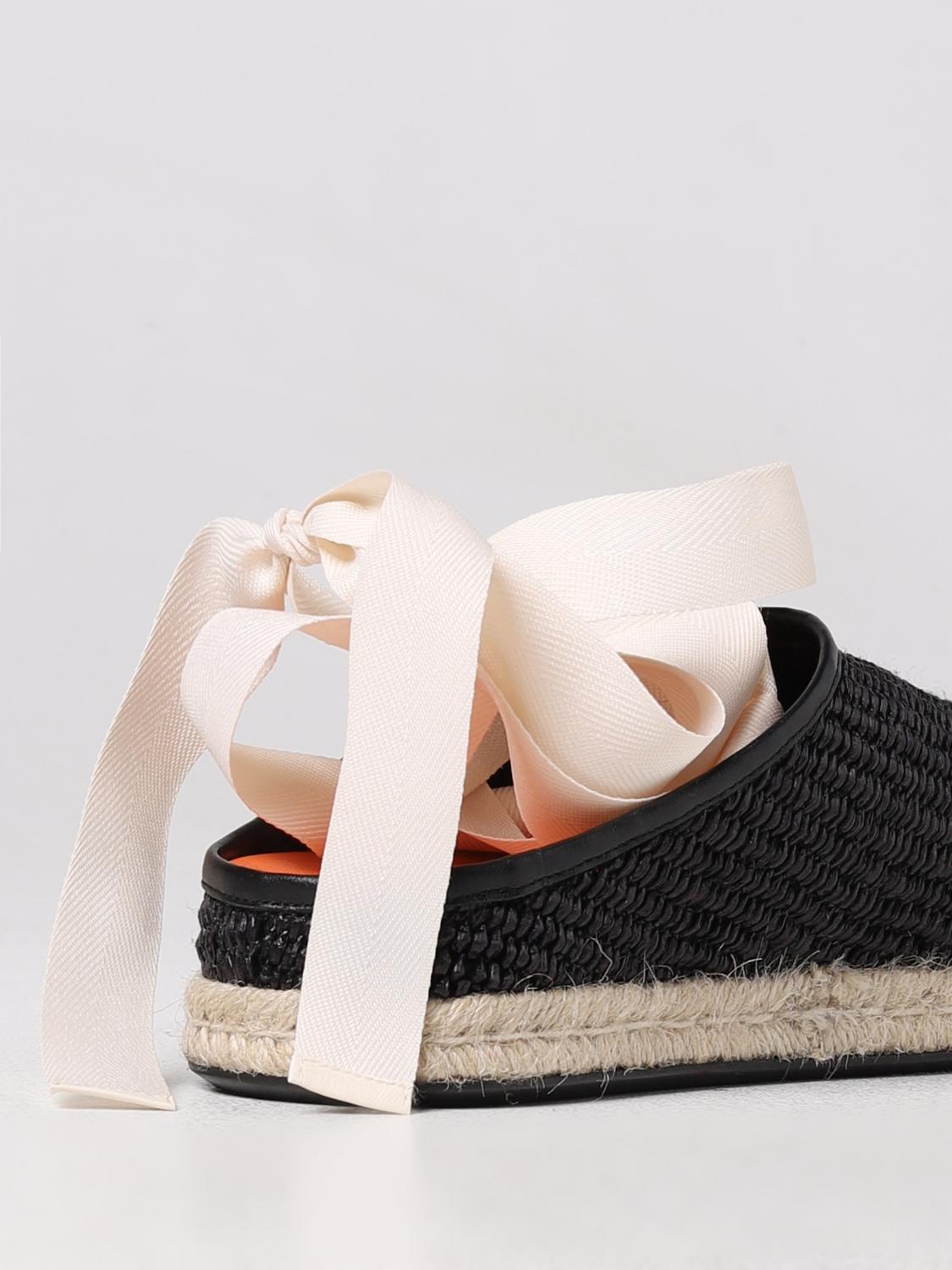 Marni mules in natural raffia - Black | SBMS007701P3860 | GIGLIO.COM