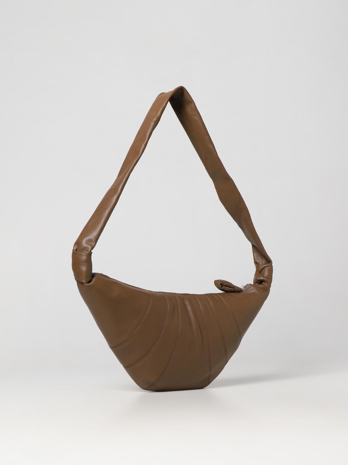 LEMAIRE BORSA A SPALLA: Borsa Croissant Lemaire in pelle a micro grana, Oliva - Img 2