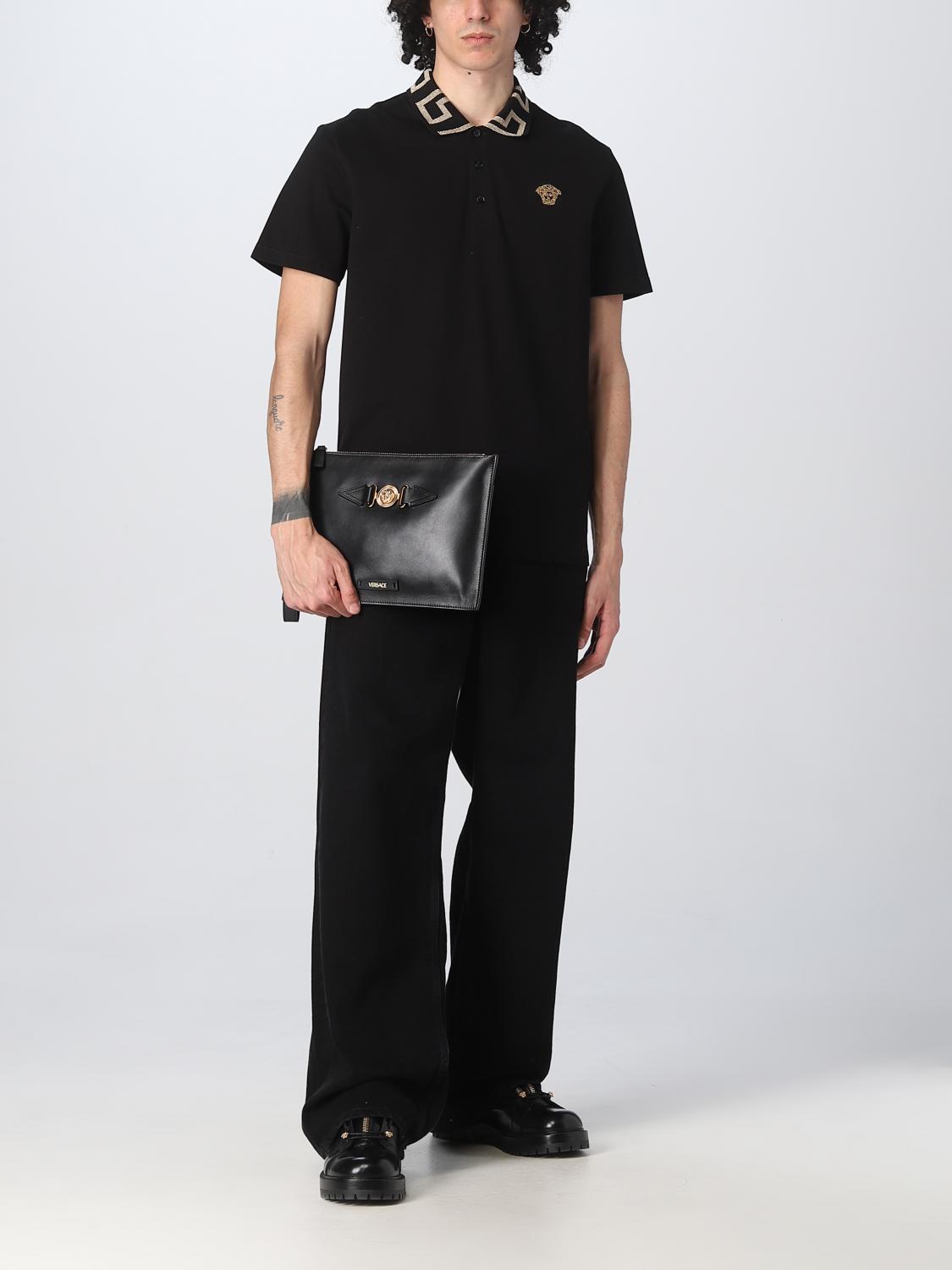 VERSACE ПОРТФЕЛЬ: Нагрудный платок Мужское Versace, Черный - Img 2