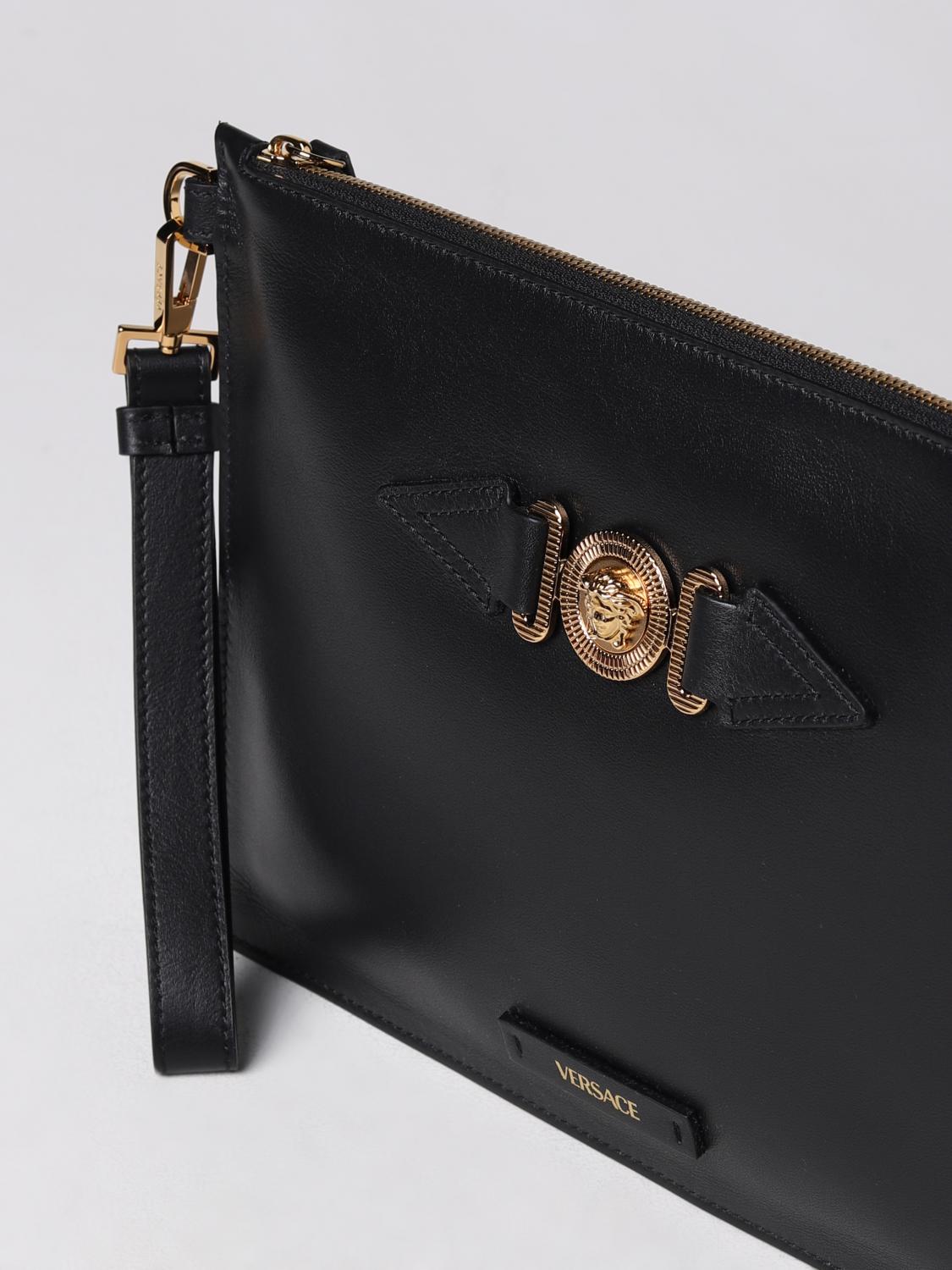 VERSACE ПОРТФЕЛЬ: Нагрудный платок Мужское Versace, Черный - Img 4