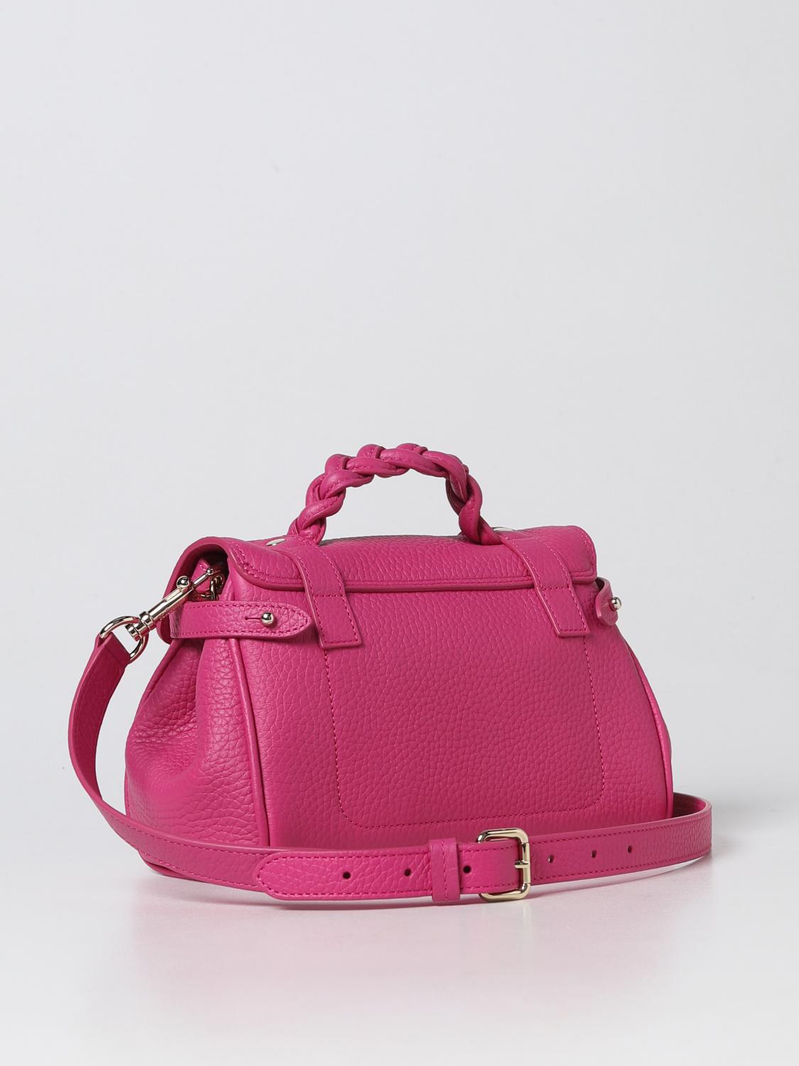 MULBERRY BORSA MINI: Borsa Alexa Mulberry in pelle martellata, Rosa - Img 2