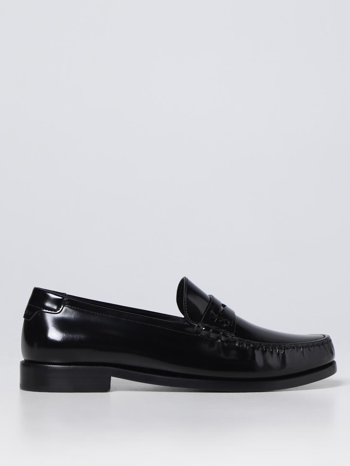 SAINT LAURENT MOCASSINI: Mocassino Saint Laurent in pelle spazzolata, Nero - Img 1