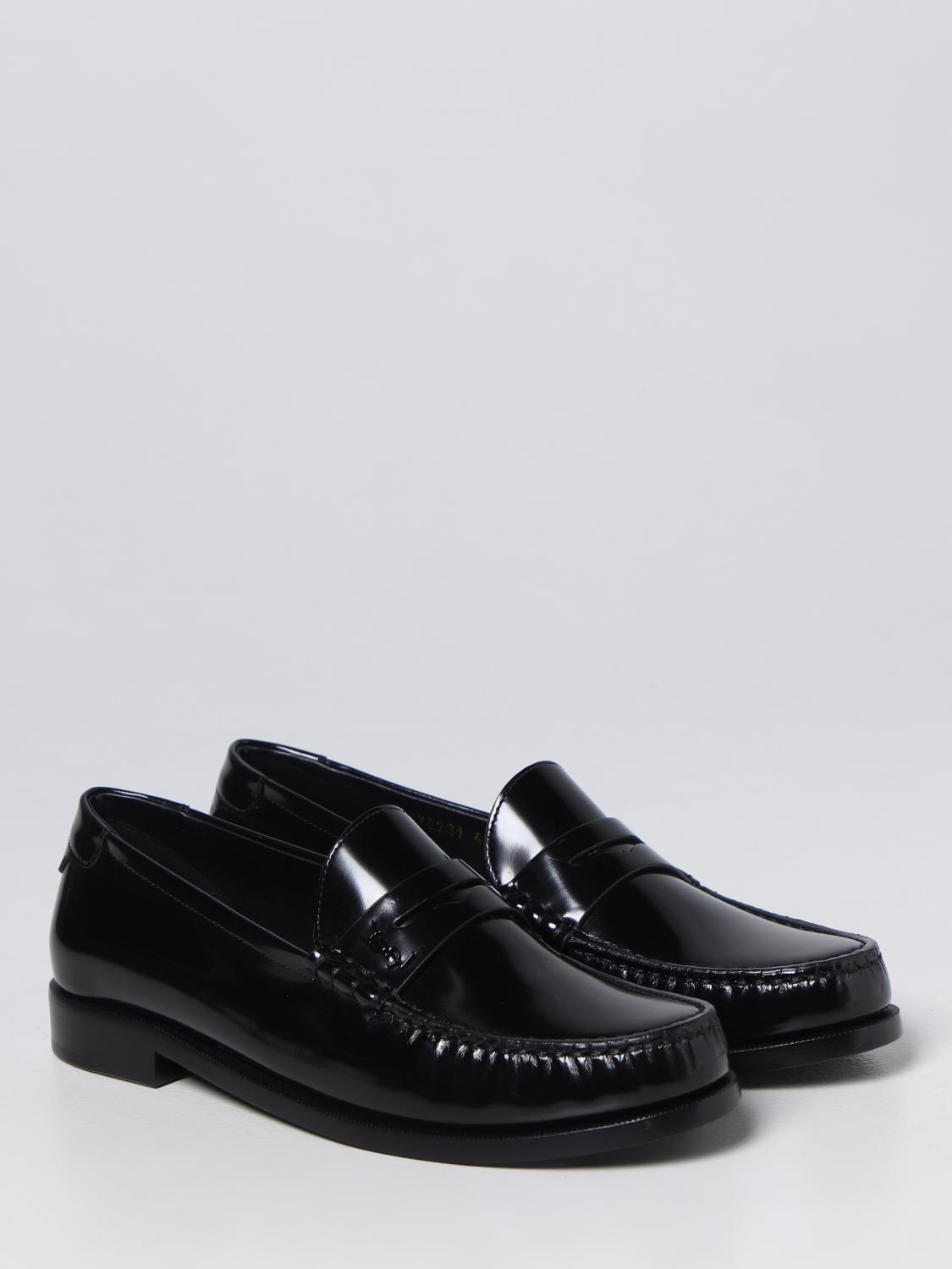 SAINT LAURENT MOCASSINI: Mocassino Saint Laurent in pelle spazzolata, Nero - Img 2