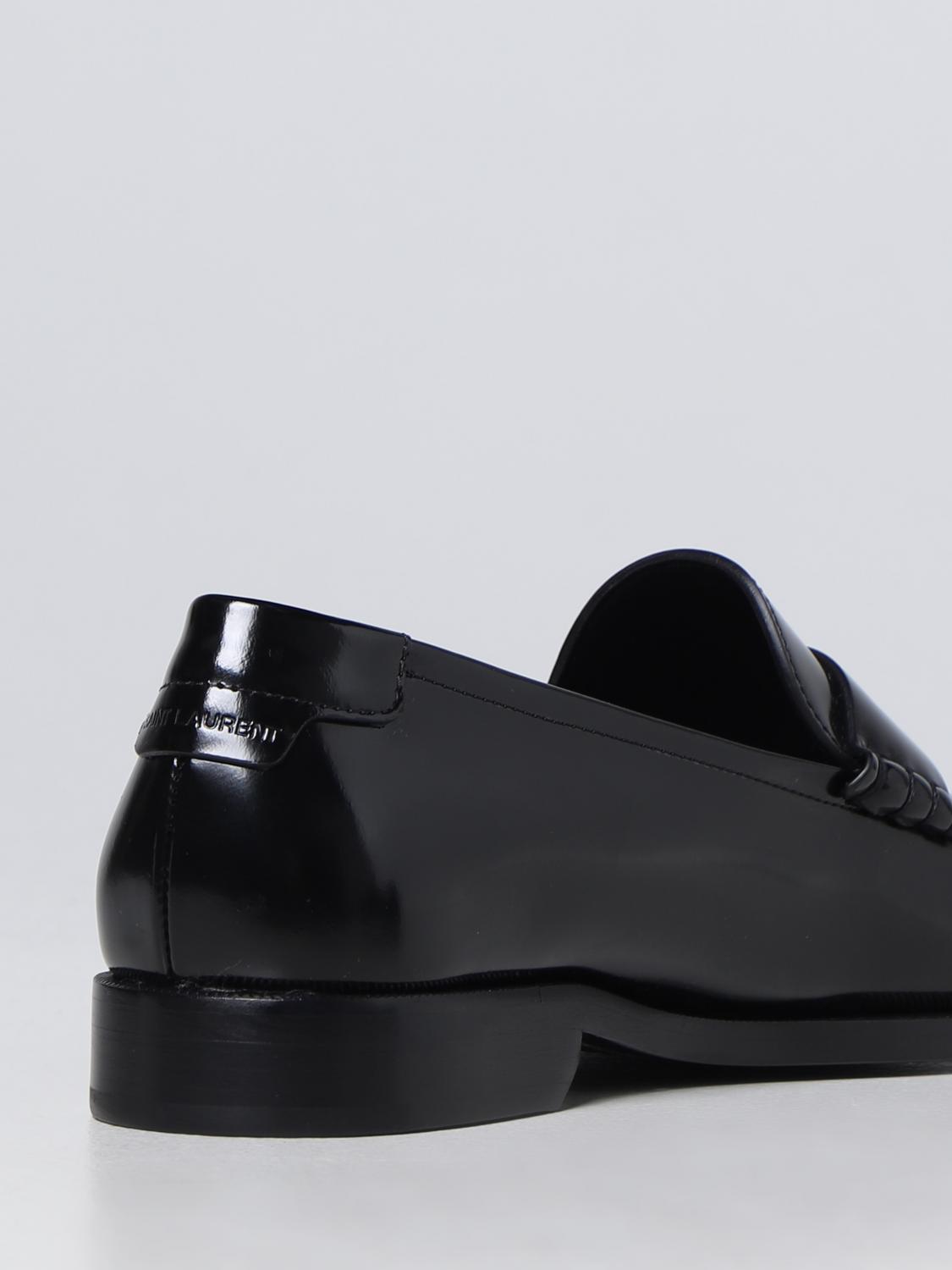 SAINT LAURENT MOCASSINI: Mocassino Saint Laurent in pelle spazzolata, Nero - Img 3