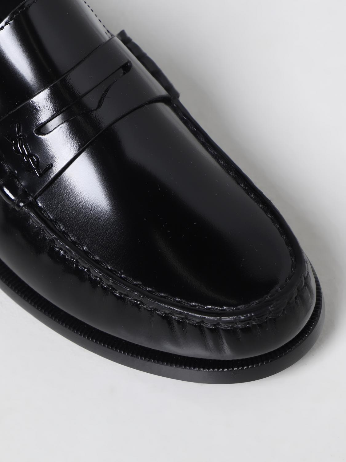 SAINT LAURENT MOCASSINI: Mocassino Saint Laurent in pelle spazzolata, Nero - Img 4