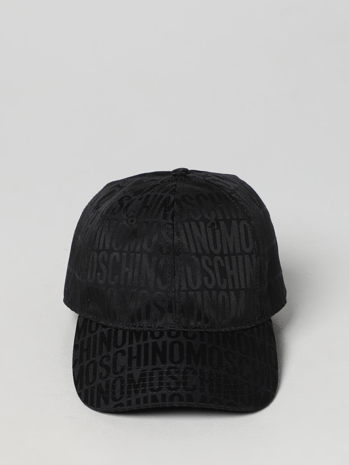 MOSCHINO COUTURE CAPPELLO: Cappello Moschino Couture in misto cotone con logo jacquard , Nero - Img 2