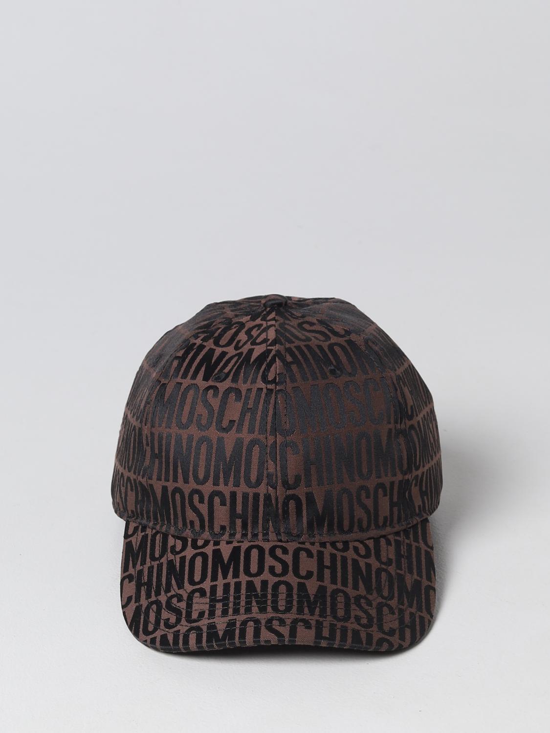 MOSCHINO COUTURE CAPPELLO: Cappello Moschino Couture in misto cotone con logo jacquard , Caffe - Img 2