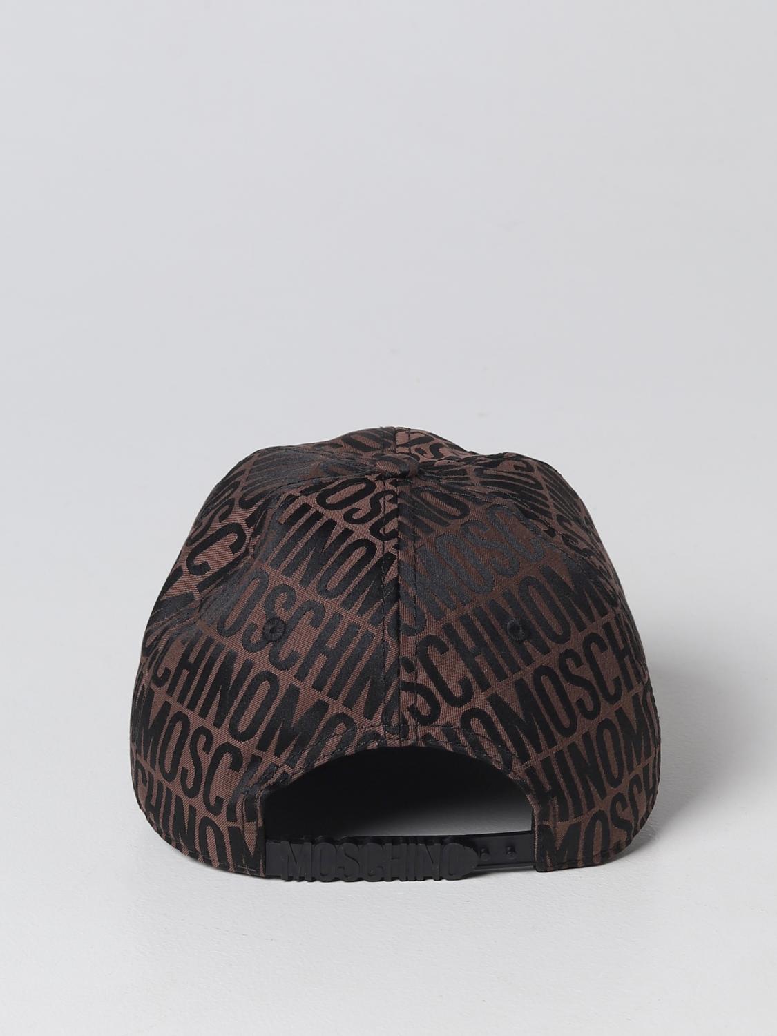 MOSCHINO COUTURE CAPPELLO: Cappello Moschino Couture in misto cotone con logo jacquard , Caffe - Img 3