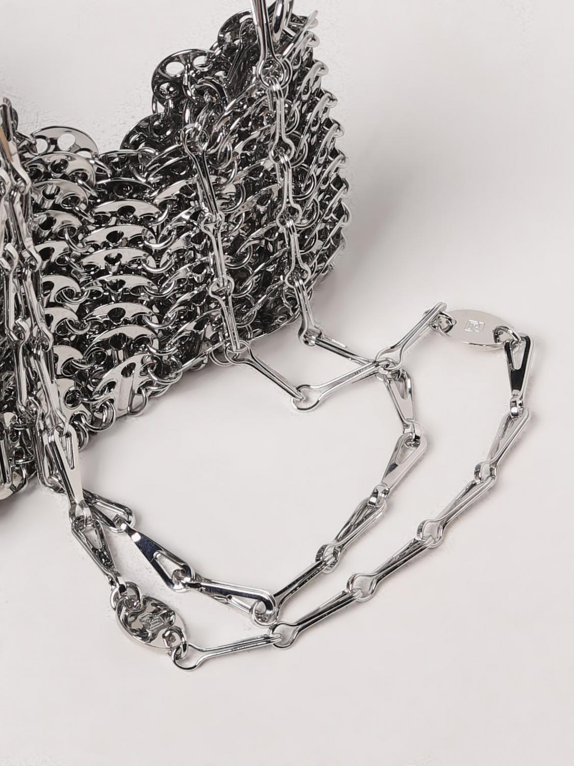 【最終値下げ】paco rabanne シルバーショルダーバッグ Rabanneアウトレット：ショルダーバッグ レディース Paco
