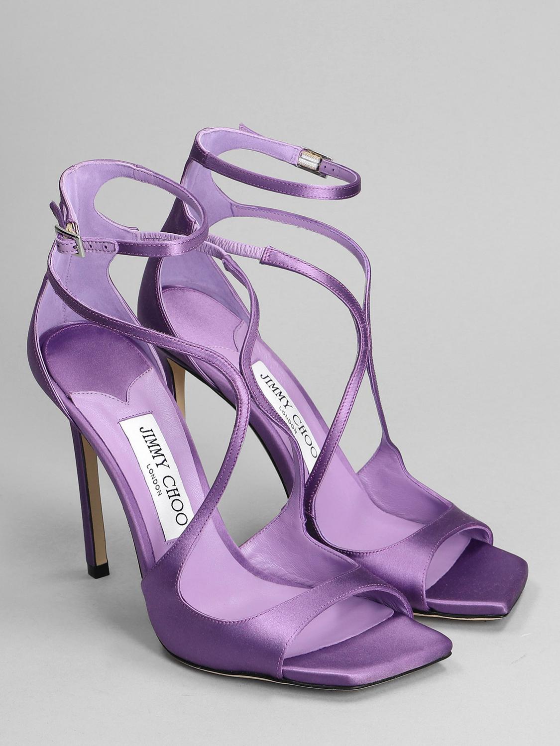 Jimmy Choo Flat sandals woman - Violet | AZIA 110 SAT | GIGLIO.COM