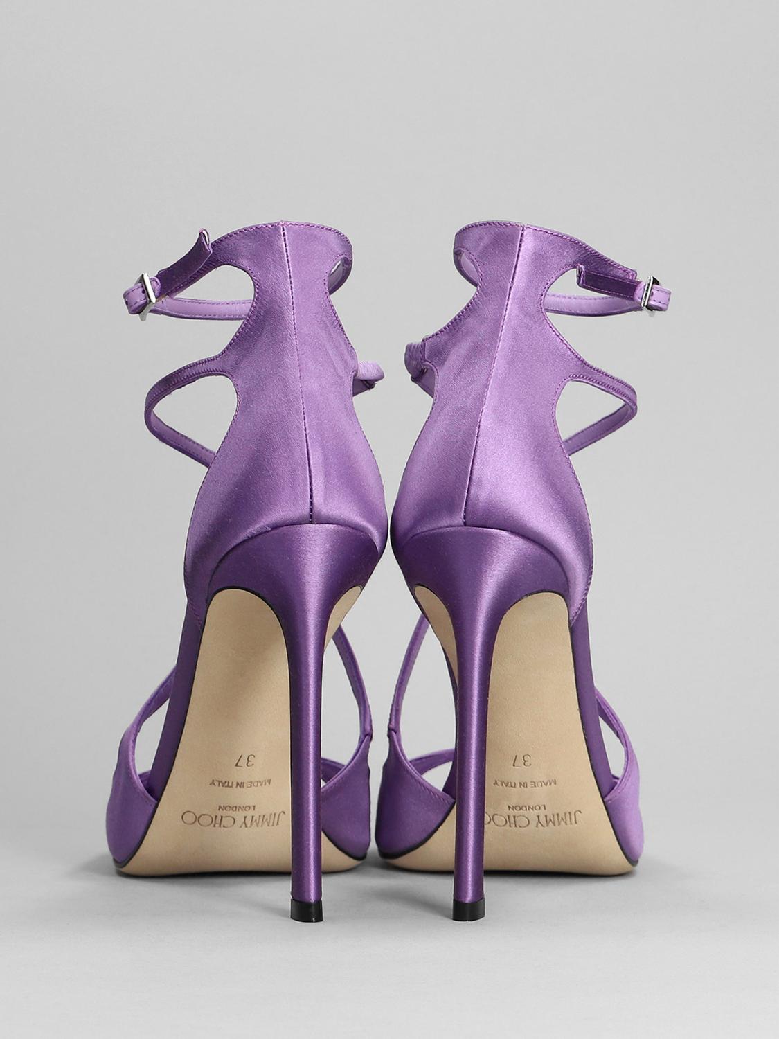 Jimmy Choo Flat sandals woman - Violet | AZIA 110 SAT | GIGLIO.COM