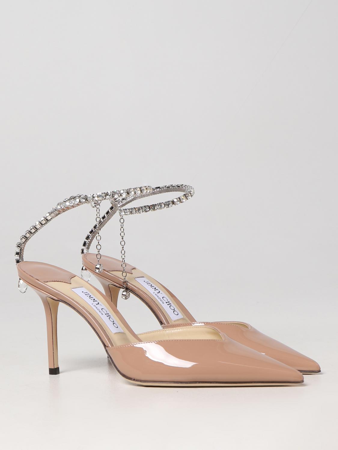 JIMMY CHOO SCARPE CON TACCO: Pump Saeda Jimmy Choo in vernice, Rosa - Img 2