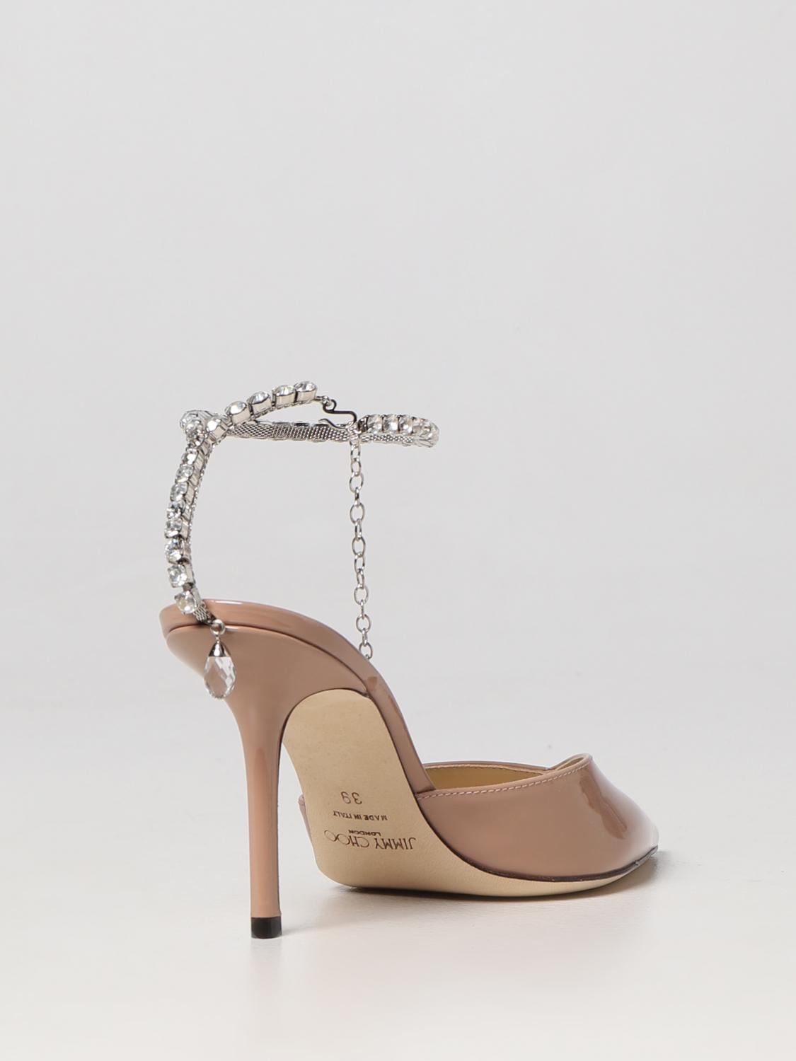 JIMMY CHOO SCARPE CON TACCO: Pump Saeda Jimmy Choo in vernice, Rosa - Img 3