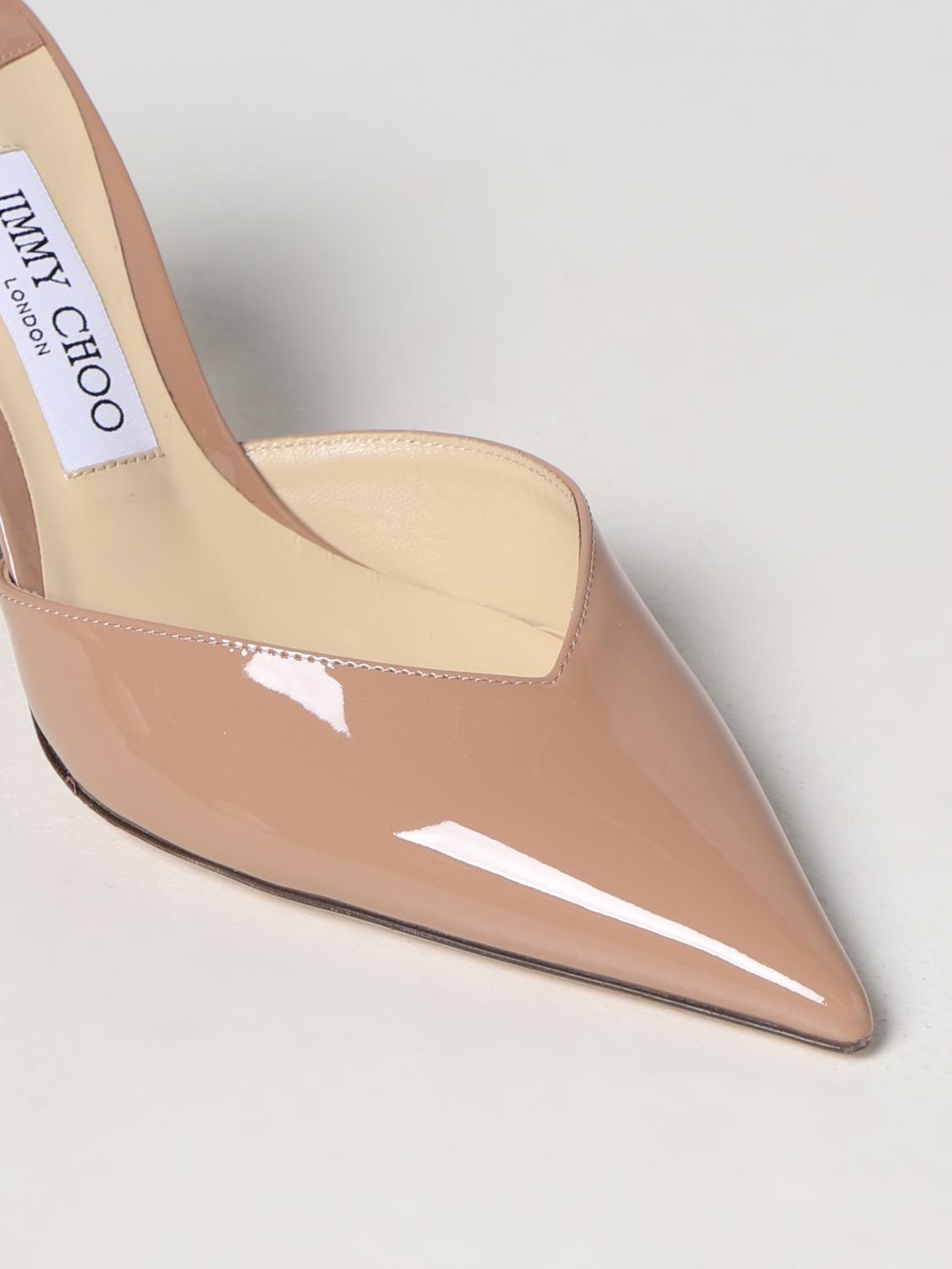 JIMMY CHOO SCARPE CON TACCO: Pump Saeda Jimmy Choo in vernice, Rosa - Img 4