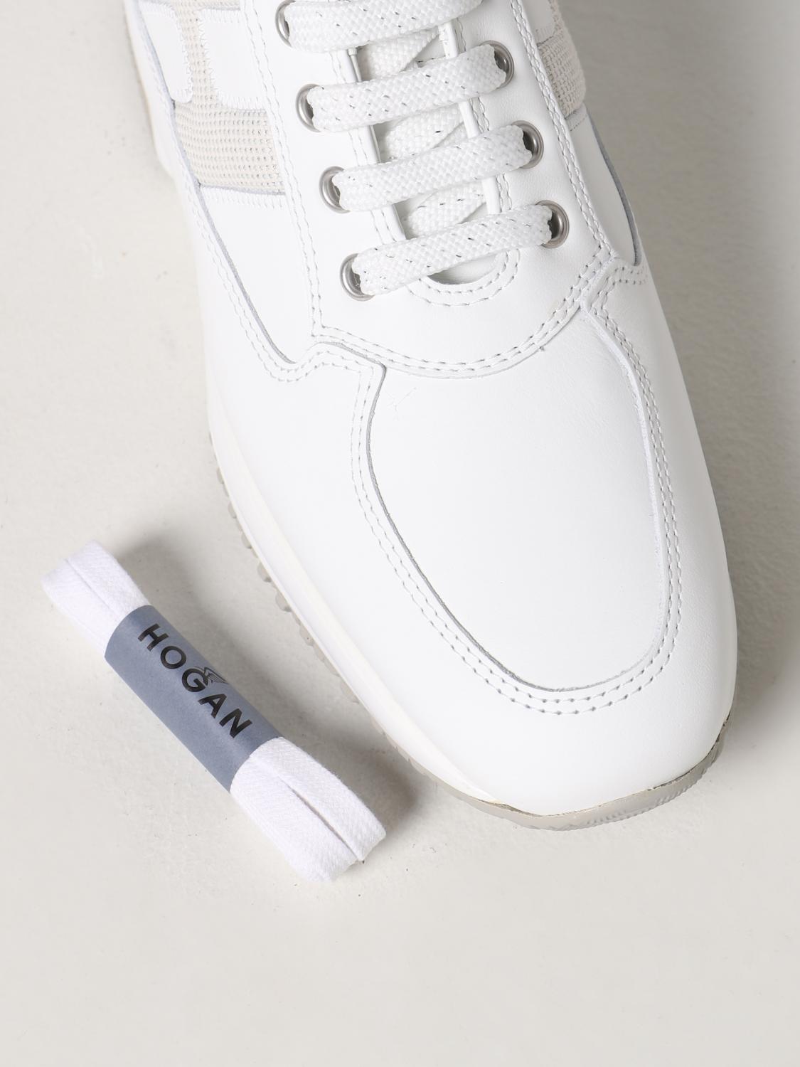 HOGAN SNEAKERS: Sneakers Interactive Hogan in pelle, Bianco - Img 4