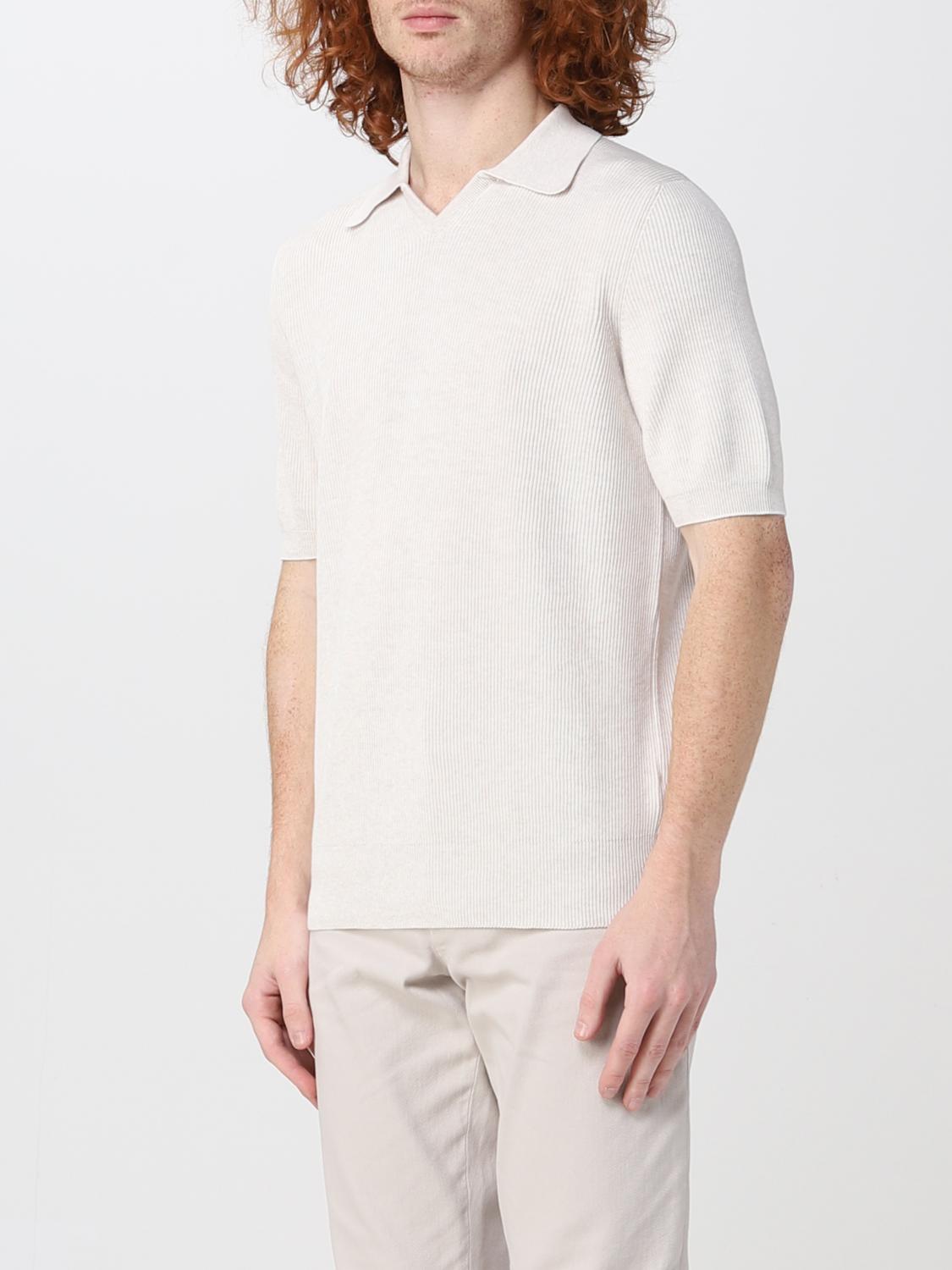 Brunello Cucinelli basic v-neck polo shirt - Beige | M29400015