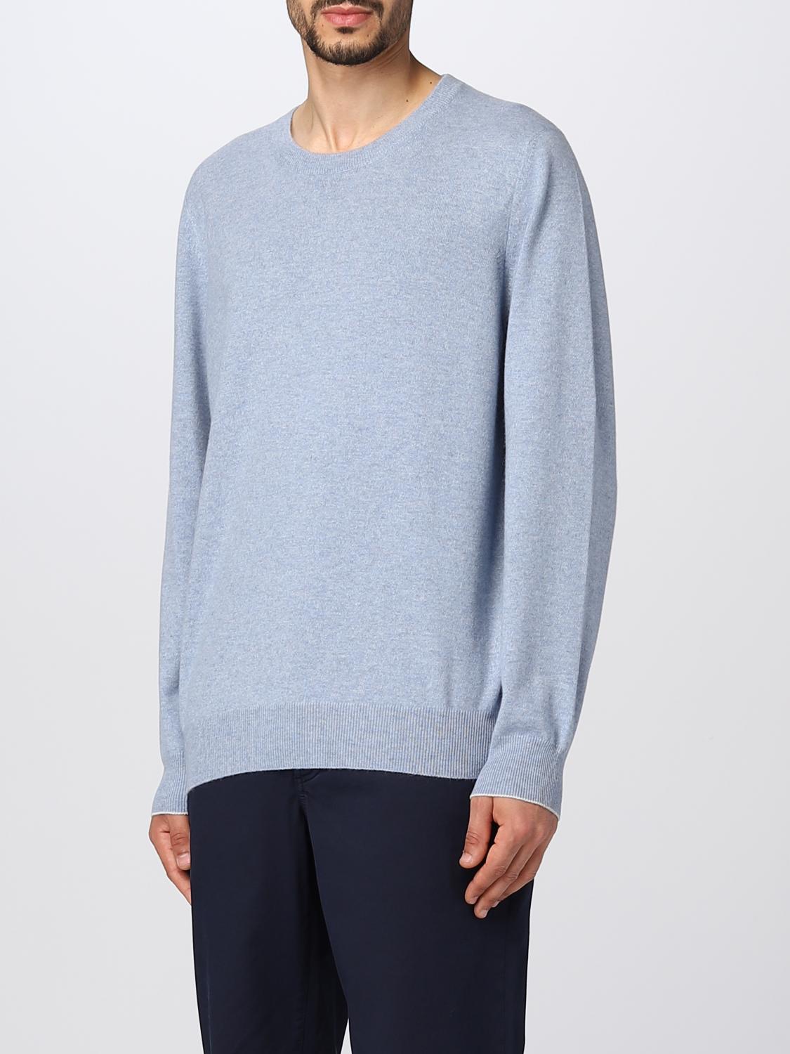 BRUNELLO CUCINELLI PULLOVER: Pullover herren Brunello Cucinelli, Blau - Img 4