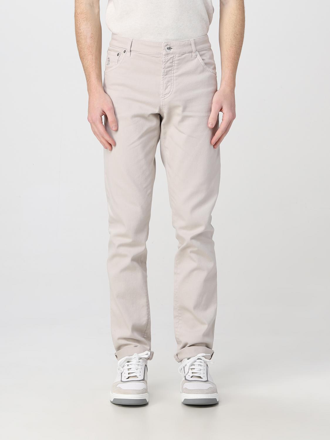 BRUNELLO CUCINELLI PANTS: Brunello Cucinelli pants in cotton, Beige - Img 1