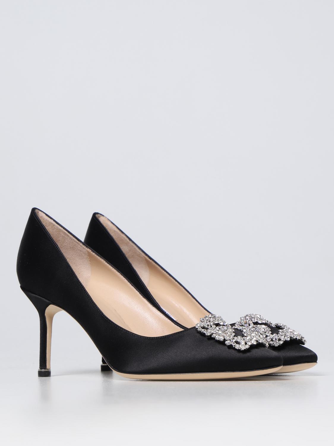 MANOLO BLAHNIK PUMPS: Hangisi Manolo Blahnik décolleté in satin, Black - Img 2