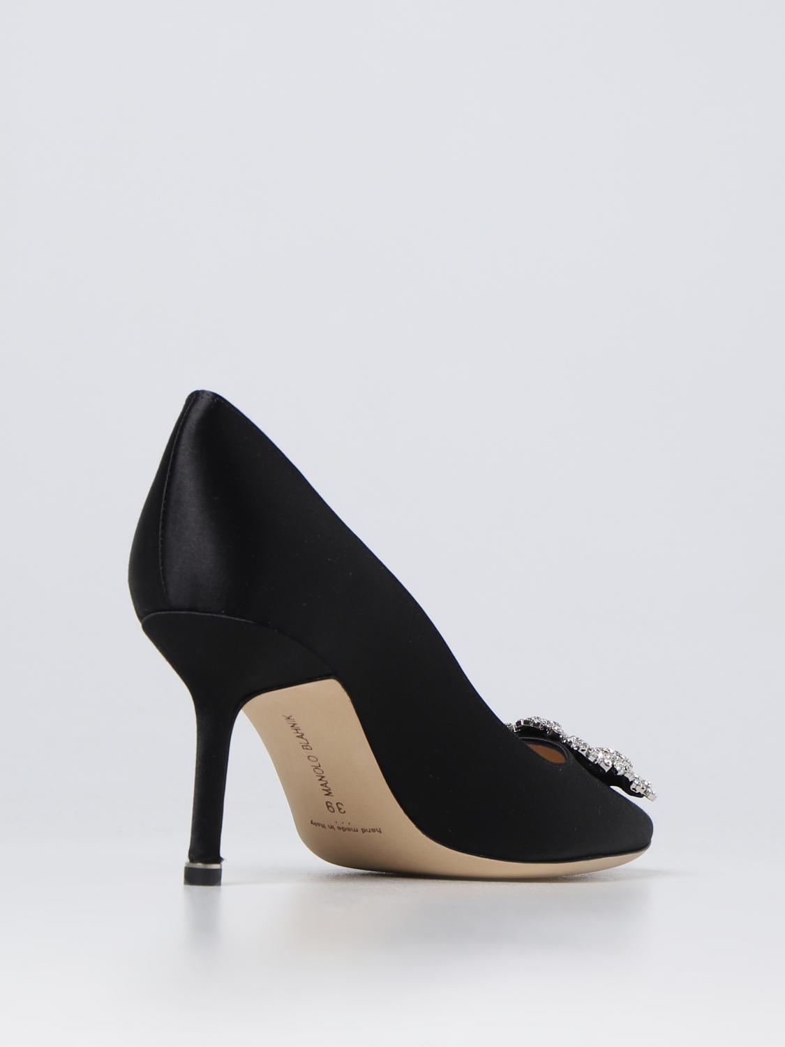 MANOLO BLAHNIK PUMPS: Hangisi Manolo Blahnik décolleté in satin, Black - Img 3