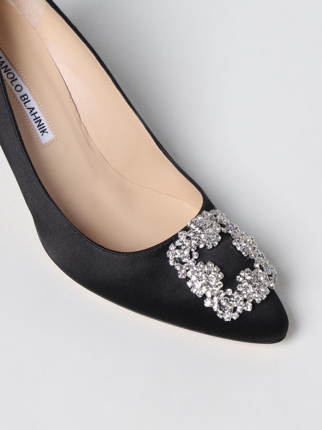 MANOLO BLAHNIK PUMPS: Hangisi Manolo Blahnik décolleté in satin, Black - Img 4