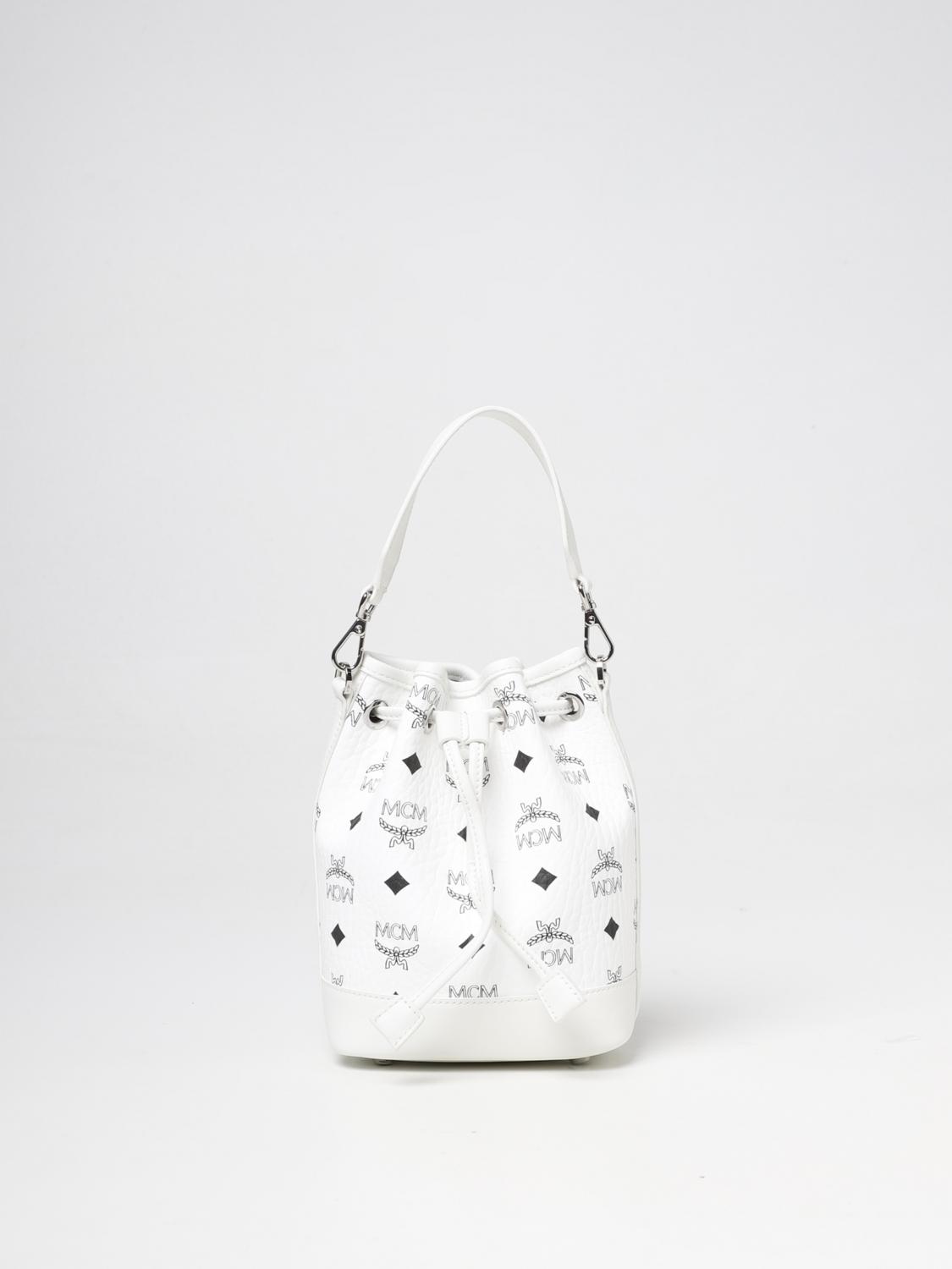 MCM ホワイトレザーバッグ D2584 MCM ホワイトレザーバッグ D2584