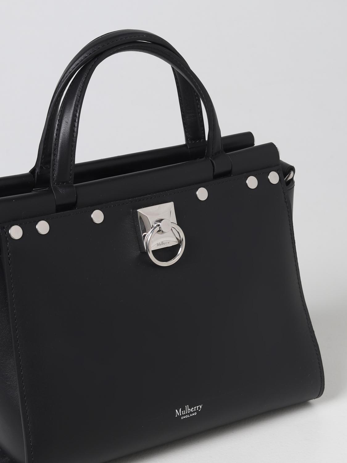 MULBERRY BORSA A MANO: Borsa Iris Mulberry in pelle, Nero - Img 3