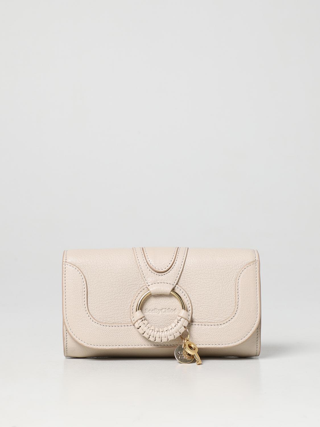 SEE BY CHLOÉ BORSA MINI: Borsa Hana See by Chloé in pelle a micro grana, Beige - Img 1