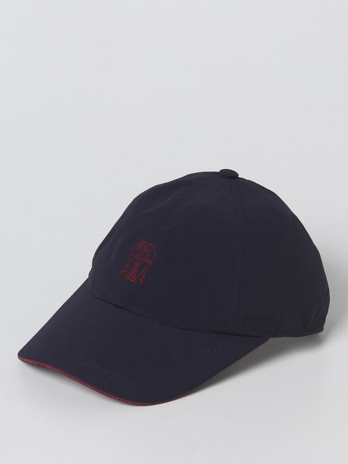 BRUNELLO CUCINELLI HAT: Brunello Cucinelli hat in nylon, Blue - Img 1