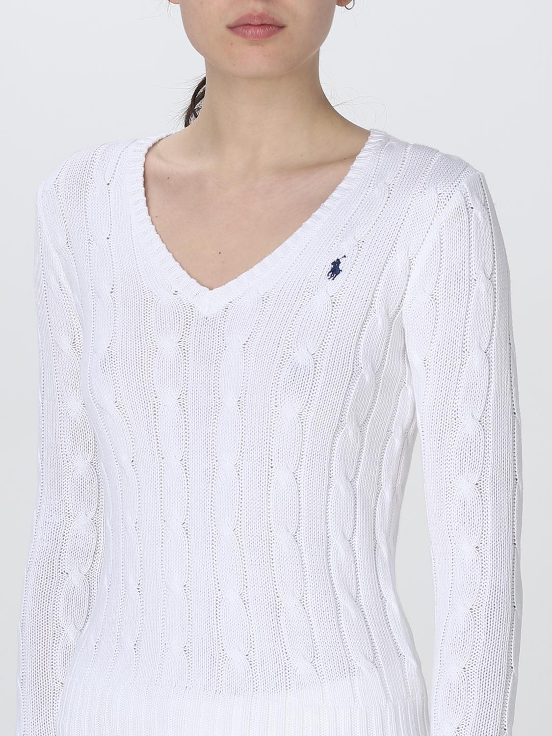 POLO RALPH LAUREN 毛衣: 毛衣 女士 Polo Ralph Lauren, 白色 - Img 3