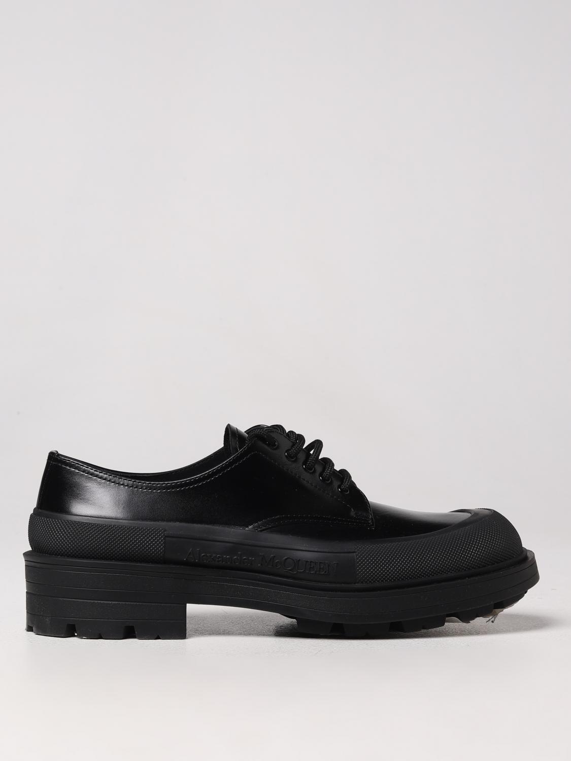 Alexander McQueen Glossy Black Leather Derbys Alexander Mcqueen WANDER Black Shiny Leather Lace-up Oxford  main image 2