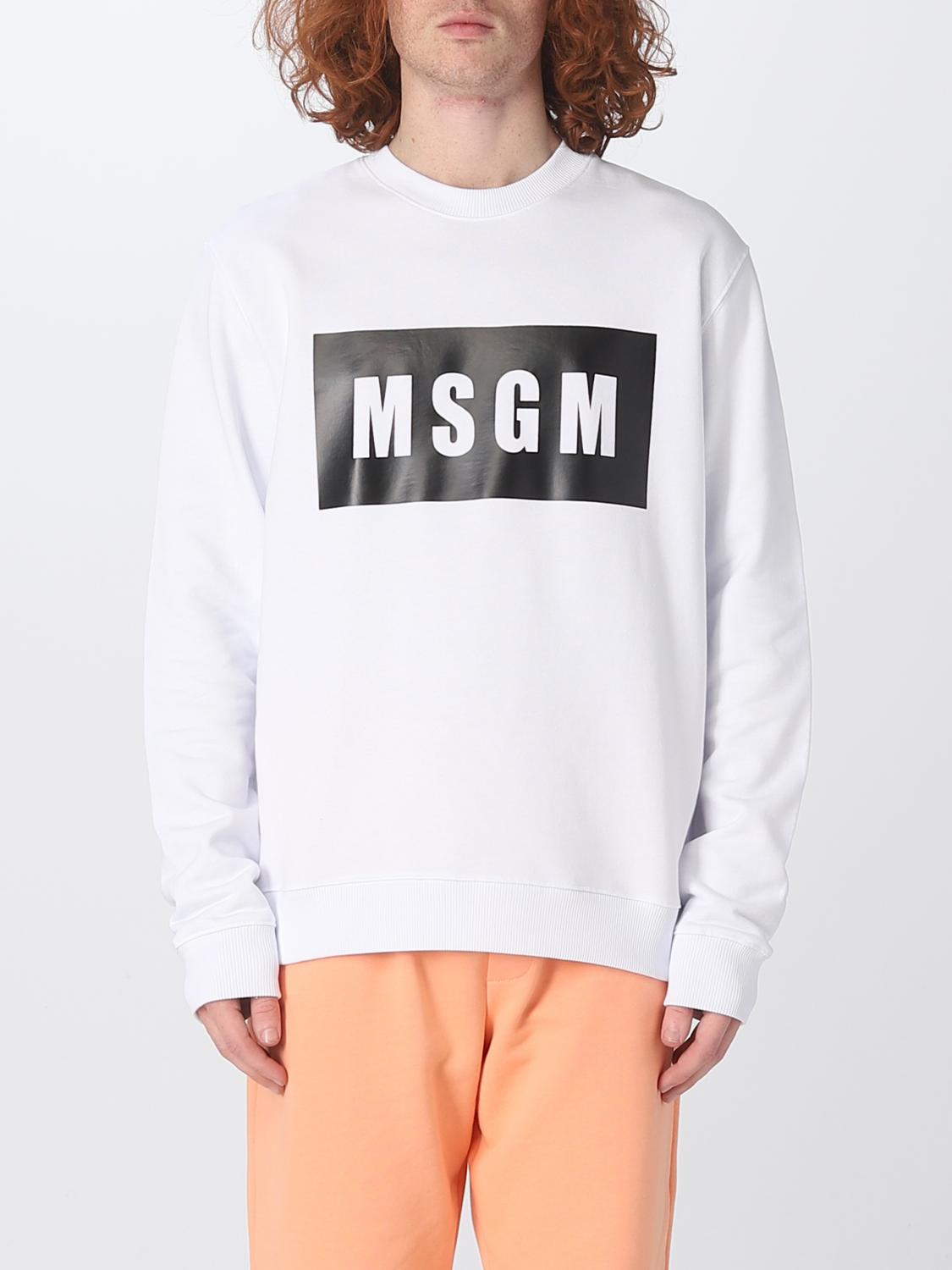 MSGM SWEATSHIRT: Pullover herren MSGM, Weiß - Img 1