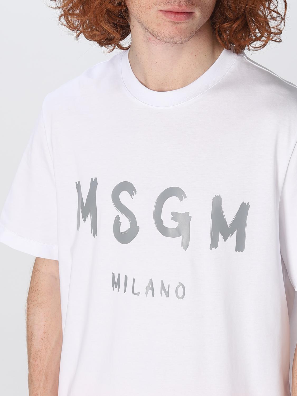 MSGM T-SHIRT: MSGM cotton t-shirt, White - Img 4