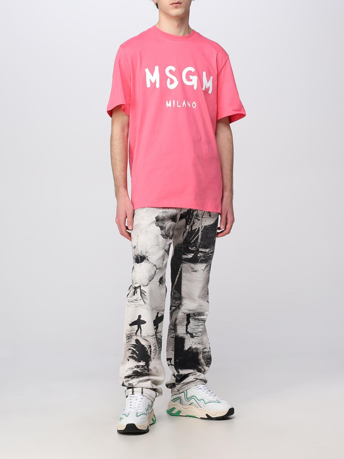MSGM T-SHIRT: MSGM cotton t-shirt, Fuchsia - Img 2