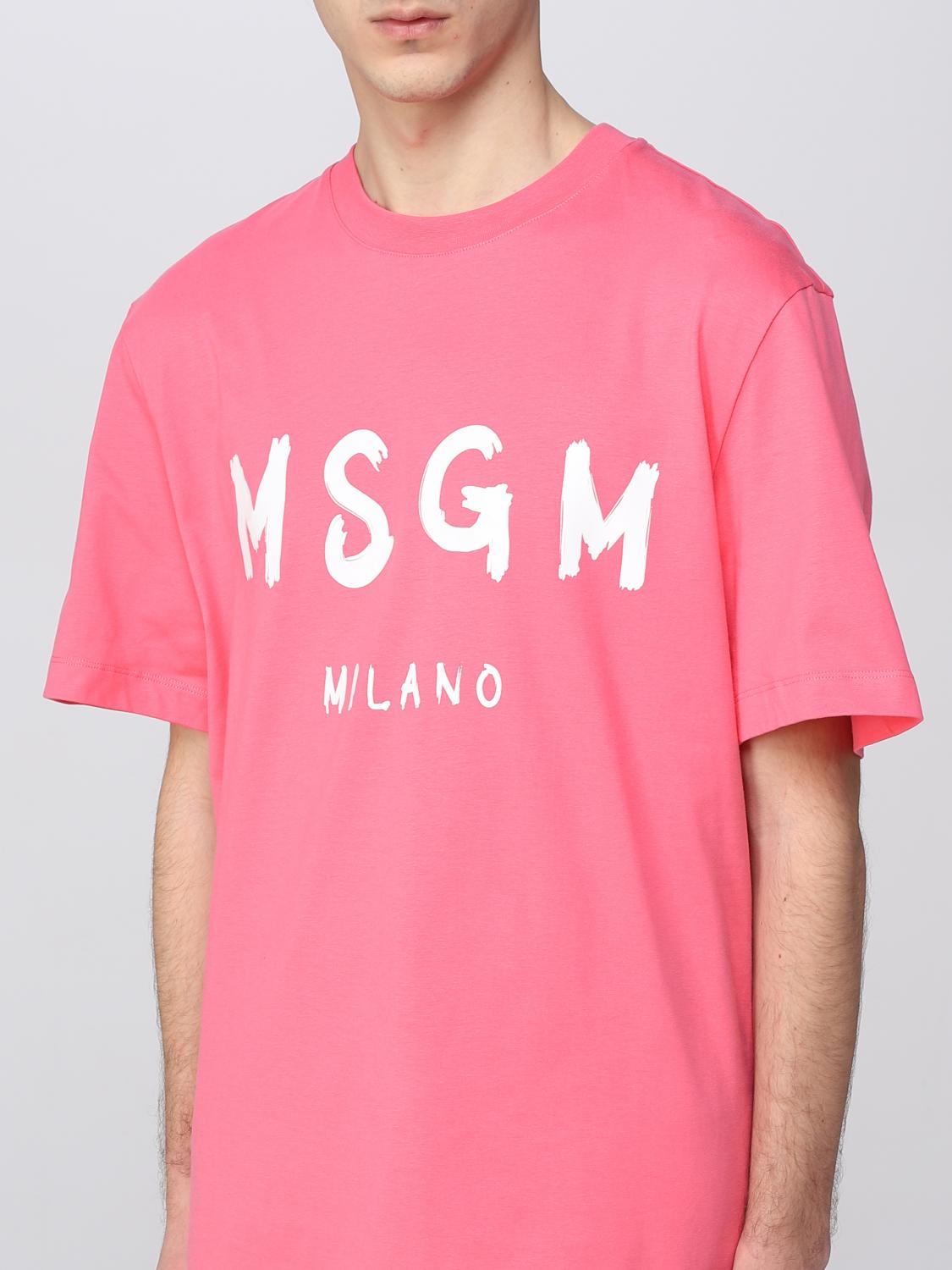 MSGM T-SHIRT: MSGM cotton t-shirt, Fuchsia - Img 4