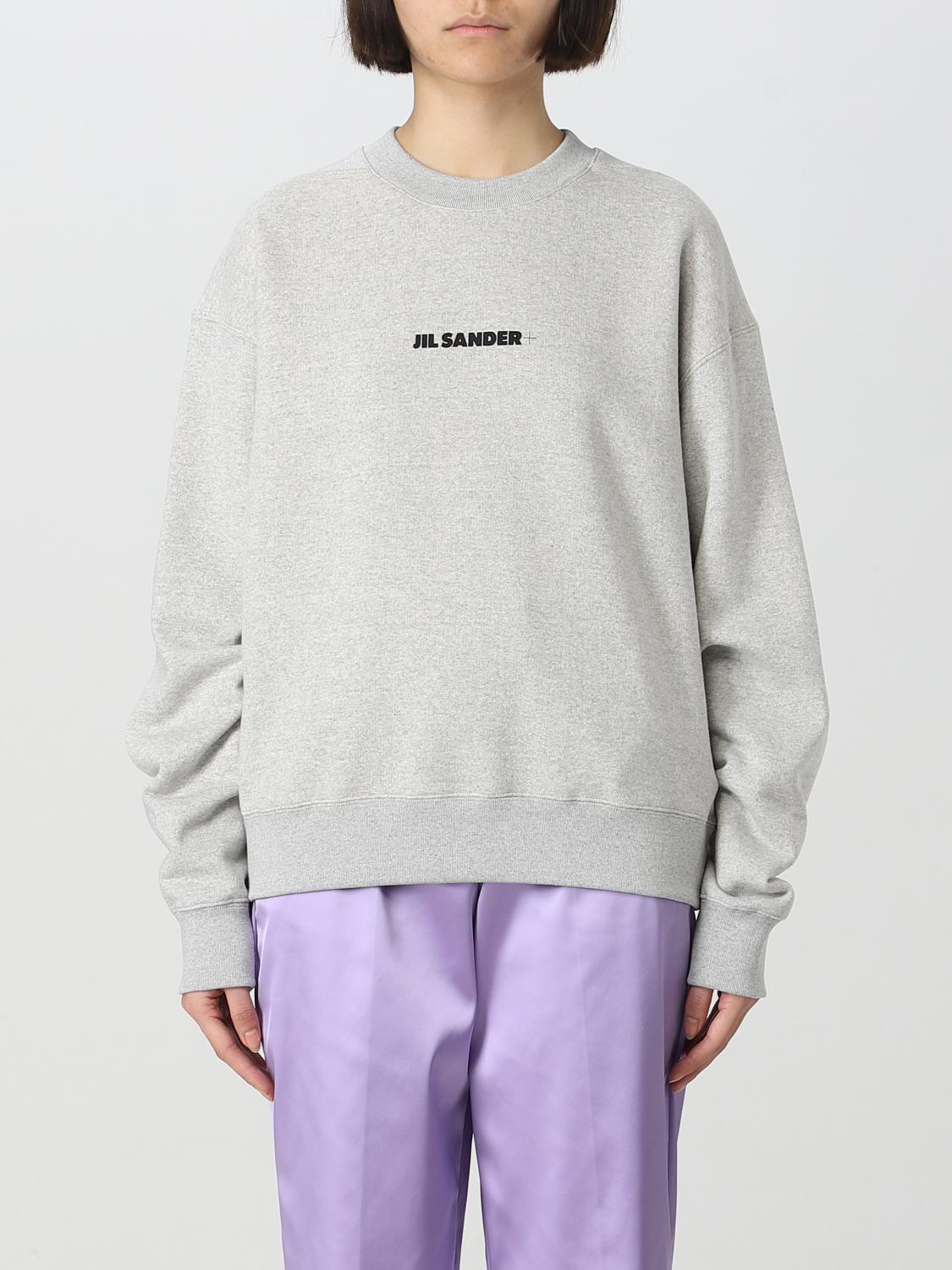 JIL SANDER FELPA: Felpa Jil Sander in cotone, Grigio - Img 1