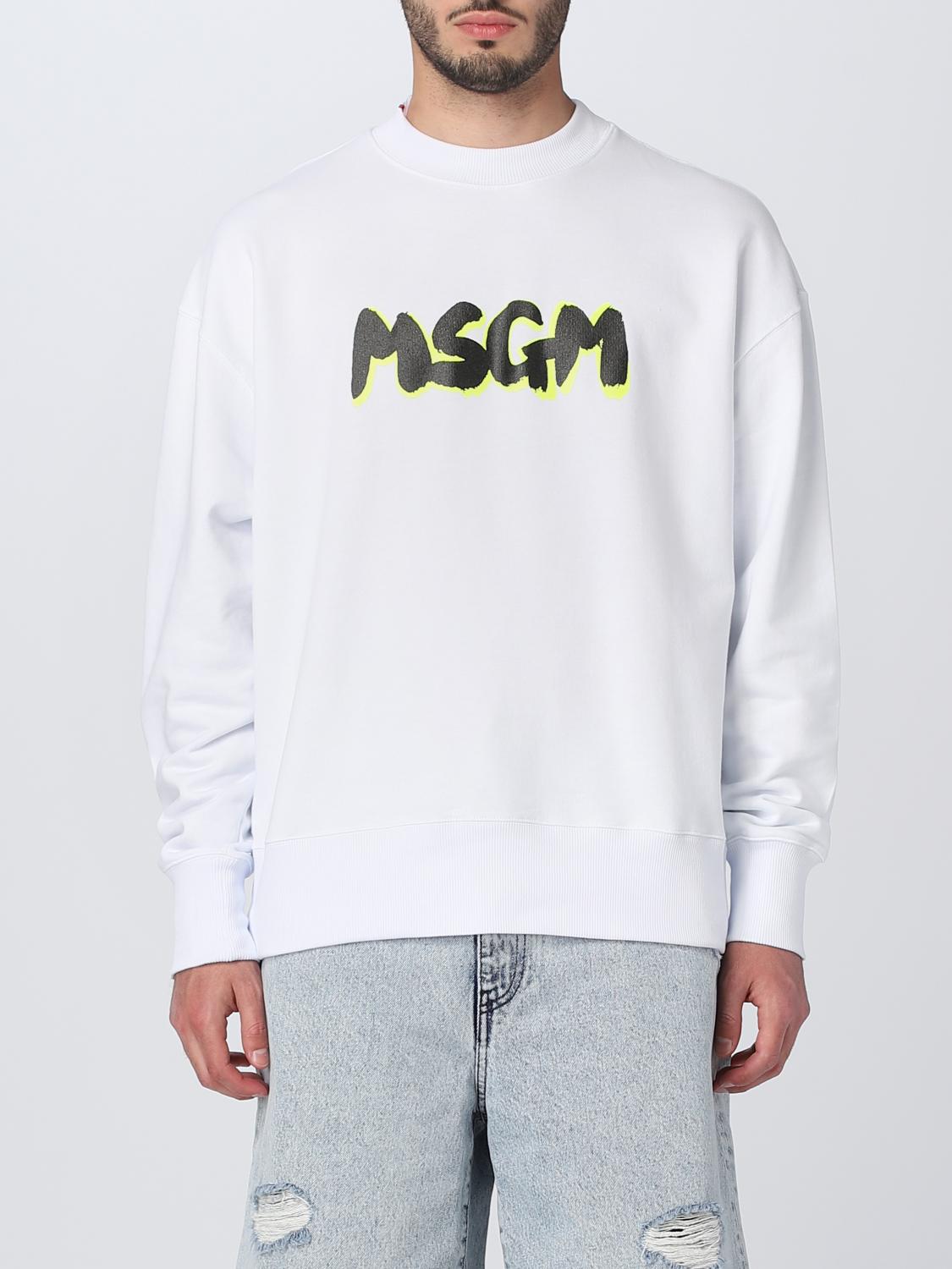 MSGM SWEATSHIRT: Pull homme MSGM, Blanc - Img 1