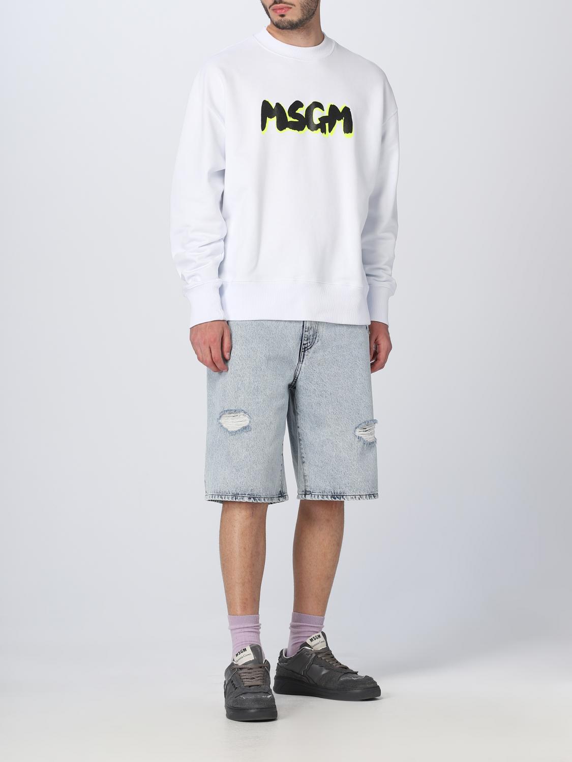 MSGM SWEATSHIRT: Pull homme MSGM, Blanc - Img 2