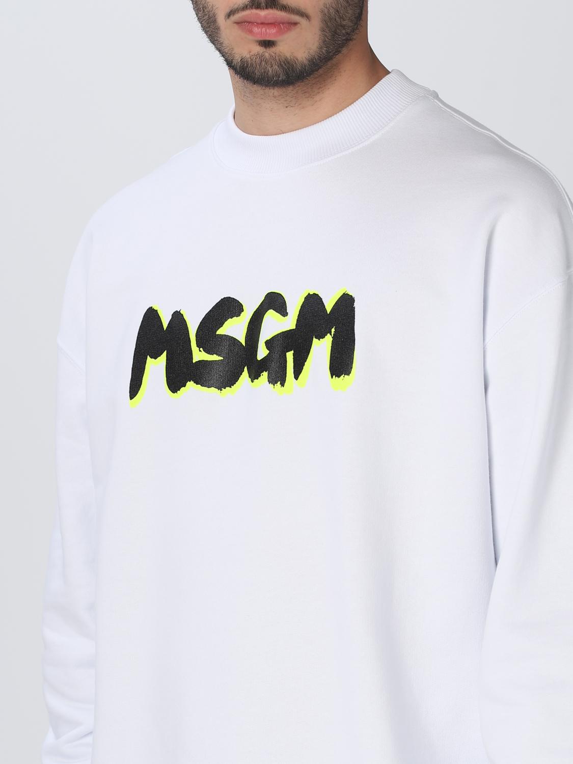 MSGM SWEATSHIRT: Pull homme MSGM, Blanc - Img 4