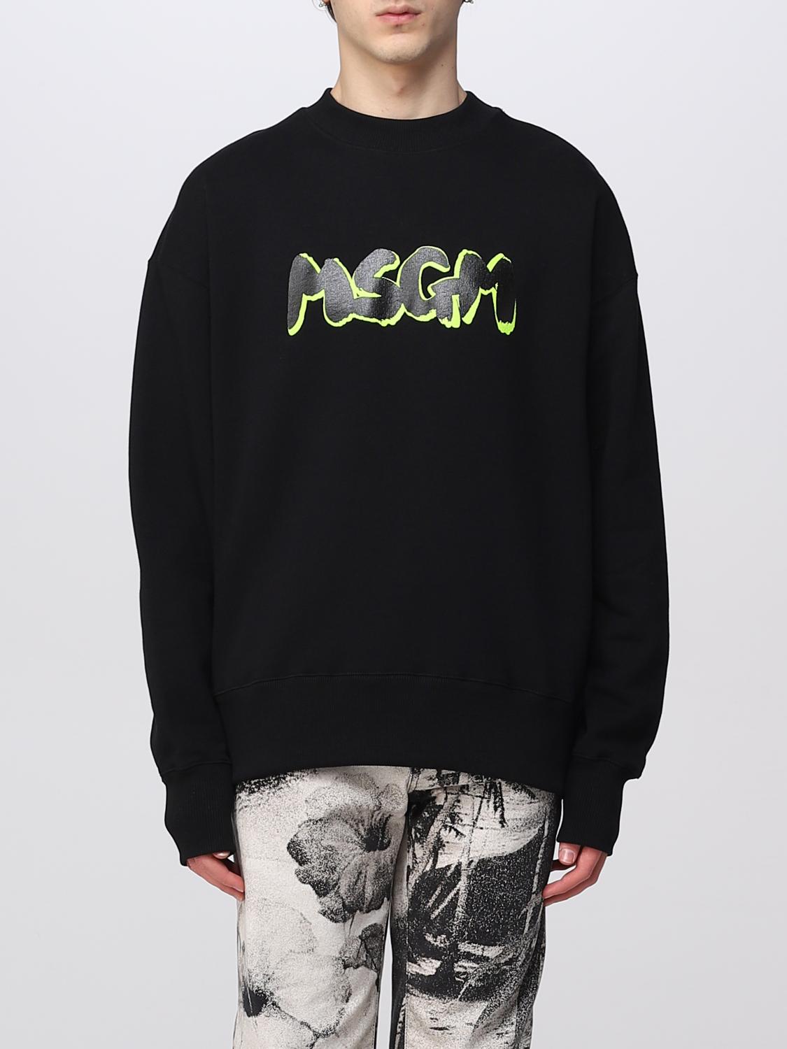 MSGM SWEATSHIRT: Pullover herren MSGM, Schwarz - Img 1