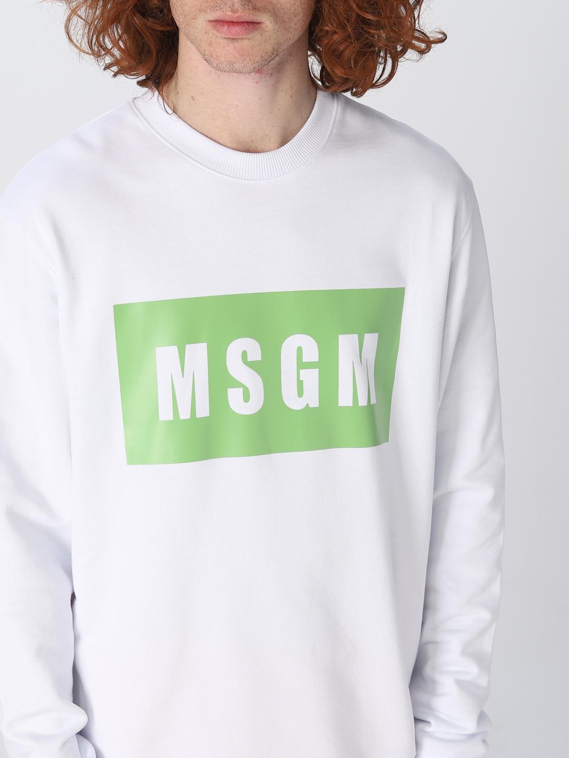 MSGM SWEATSHIRT: Pull homme MSGM, Blanc - Img 4